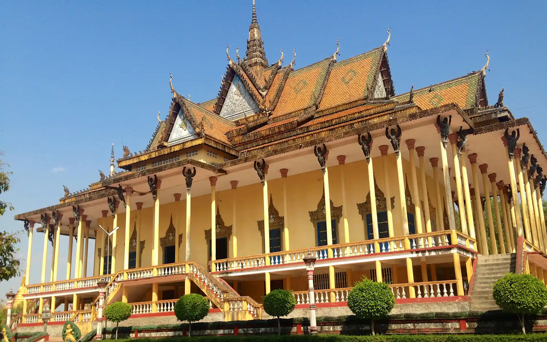 Historical 100 Pillars Pagoda Wat Rokar Kandal and Sambor District Heritage Kratie
